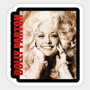 TEXTURE ART- Dolly Parton - Retro Aesthetic Fan Art Sticker